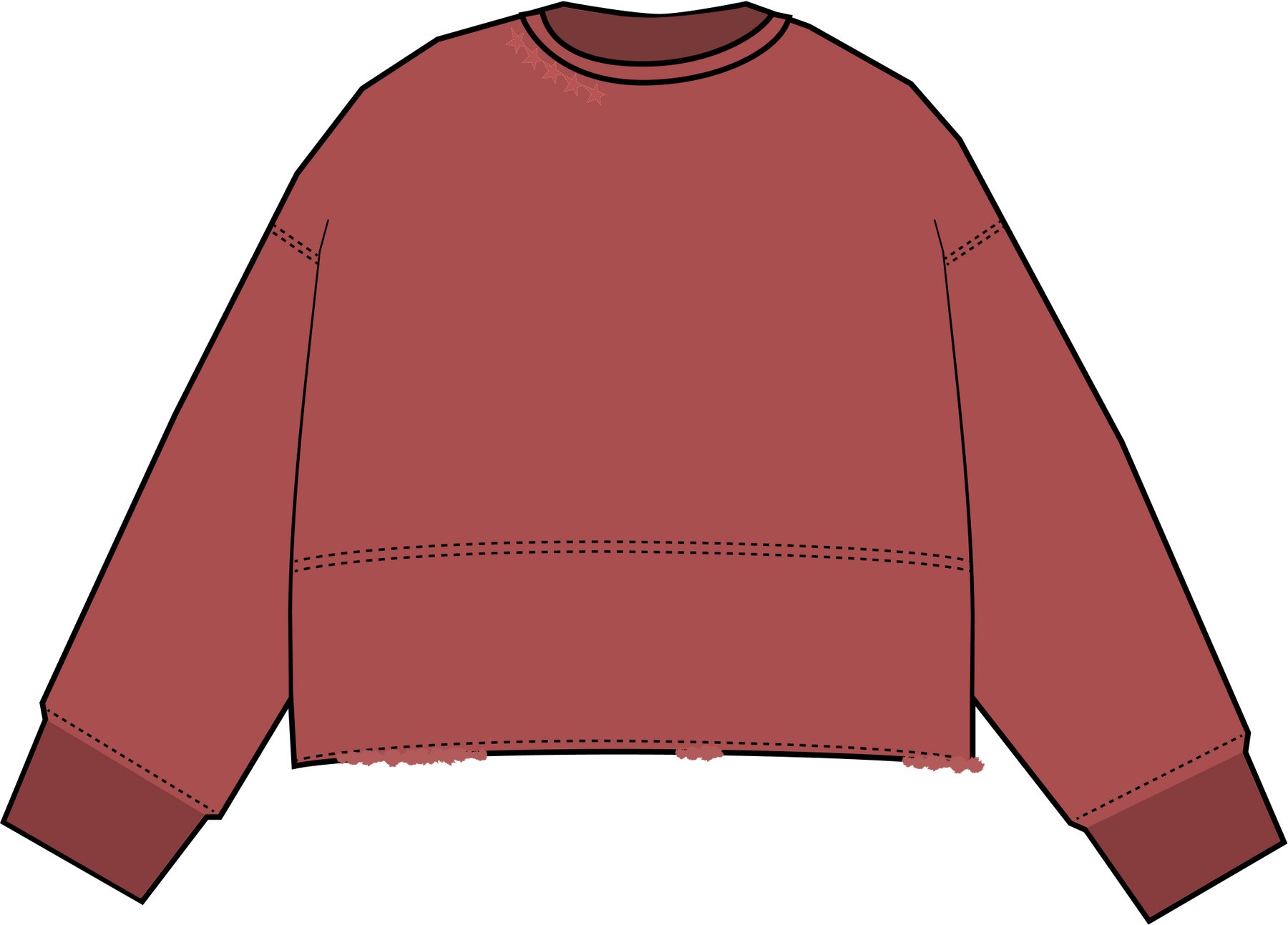 Backprint Cropped sweatshirt