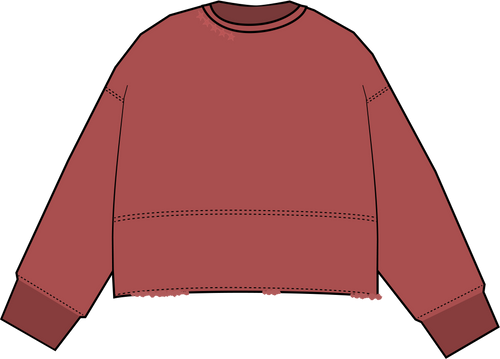 Backprint Cropped sweatshirt
