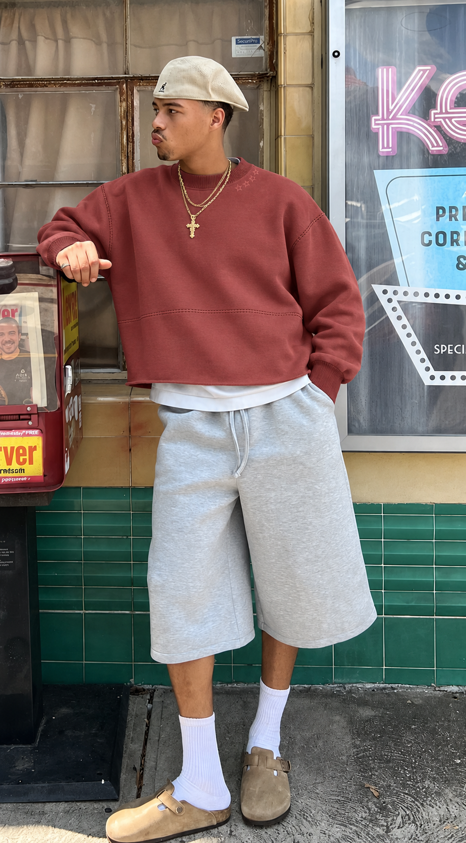 Backprint Cropped sweatshirt
